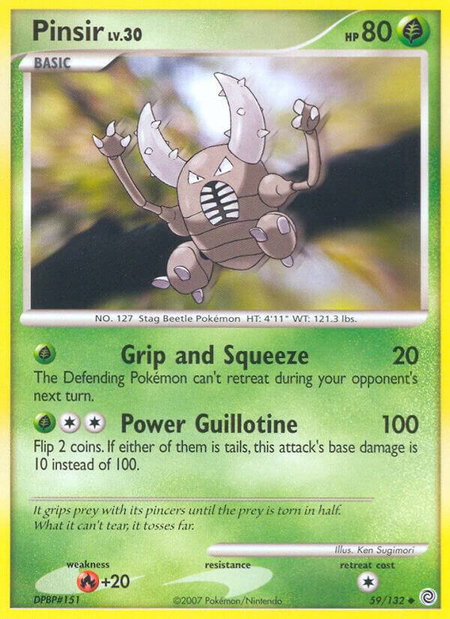 Pinsir - Secret Wonders Pokémon trading card