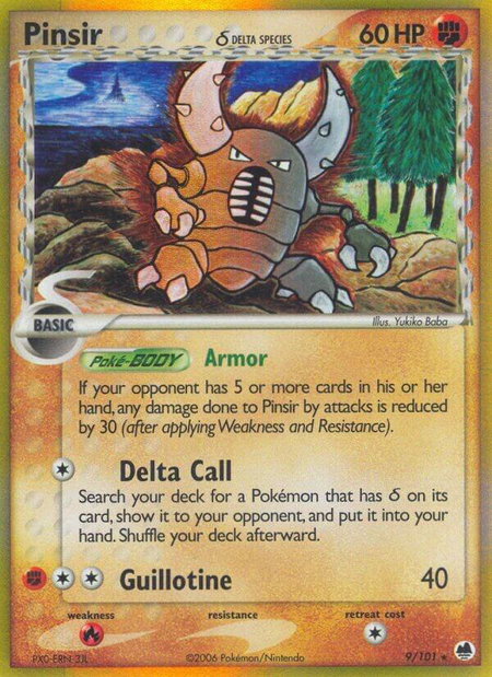 Pinsir (Delta Species) - Dragon Frontiers Pokémon trading card