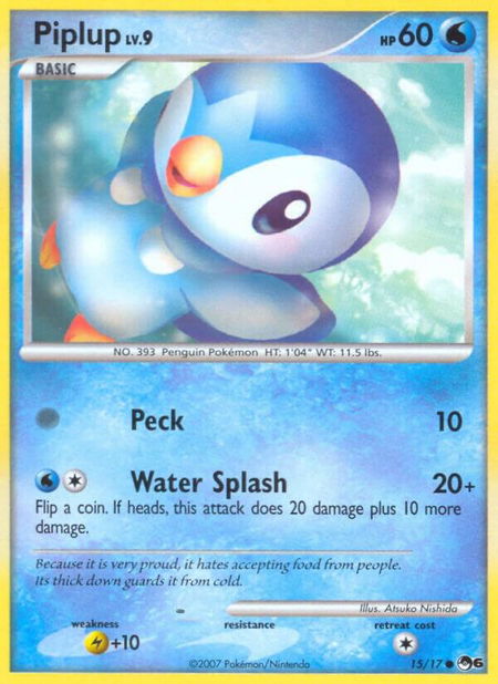 Piplup - POP Series 6 Pokémon trading card