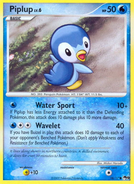 Piplup - POP Series 9 Pokémon trading card
