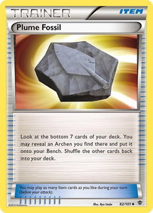 Plume Fossil - Plasma Blast (PLB) #82/101 - Uncommon Pokémon Trading Card