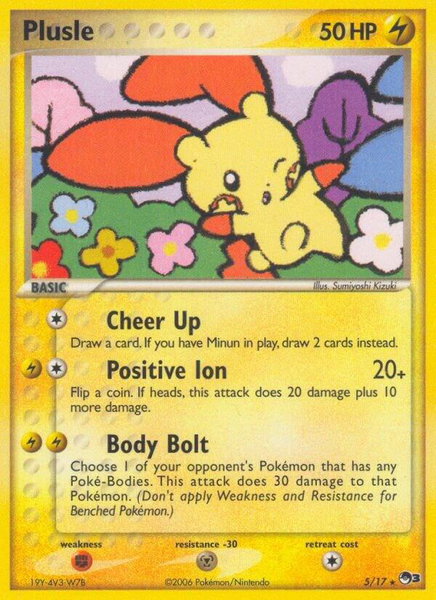 Plusle trading card from POP Series 3 Plusle - POP Series 3 Pokémon trading card