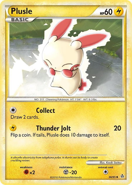 Plusle - Unleashed Pokémon trading card