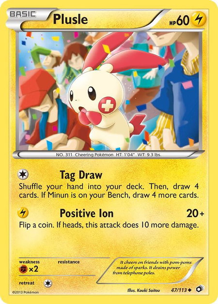 Plusle - Legendary Treasures Pokémon trading card