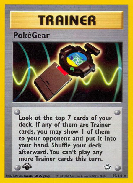 PokeGear - Neo Genesis Pokémon trading card