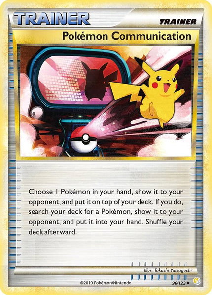 Pokemon Communication trading card from HeartGold SoulSilver Pokemon Communication - HeartGold SoulSilver Pokémon trading card