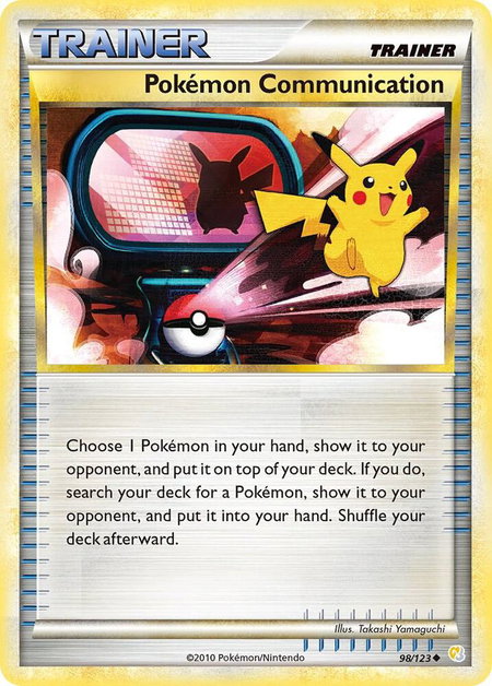 Pokemon Communication - HeartGold SoulSilver Pokémon trading card