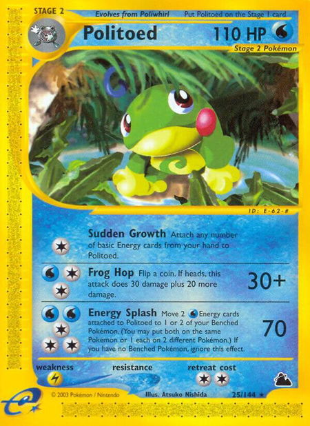 Politoed (25) - Skyridge Pokémon trading card