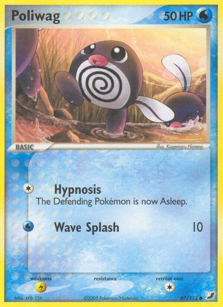 Poliwag trading card from Unseen Forces Poliwag - Unseen Forces Pokémon trading card