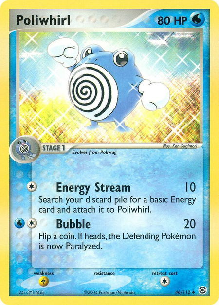 Poliwhirl - FireRed & LeafGreen Pokémon trading card