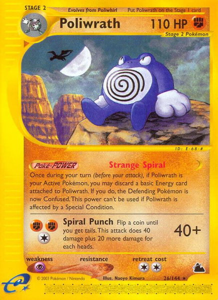 Poliwrath (26) - Skyridge Pokémon trading card
