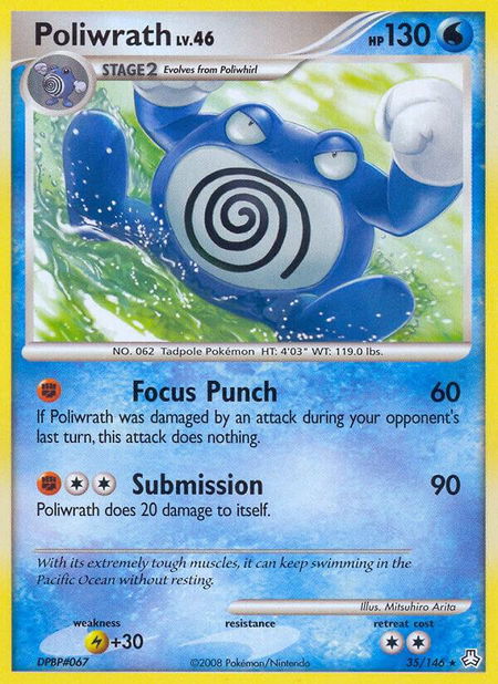 Poliwrath - Legends Awakened Pokémon trading card