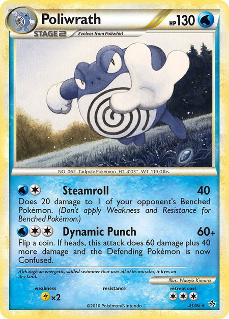 Poliwrath - Unleashed Pokémon trading card