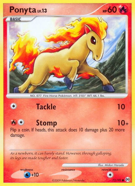 Ponyta (72) trading card from Arceus Ponyta (72) - Arceus Pokémon trading card
