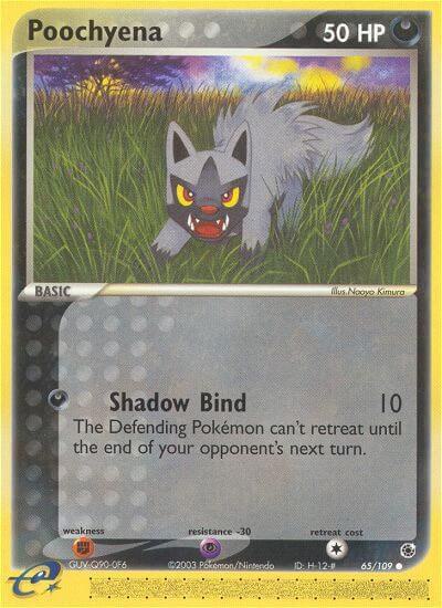 Poochyena - 65/109 - Ruby and Sapphire Pokémon trading card