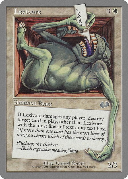 Lexivore - Unglued Magic: The Gathering trading card