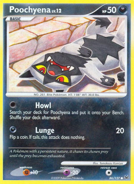 Poochyena - Platinum Pokémon trading card