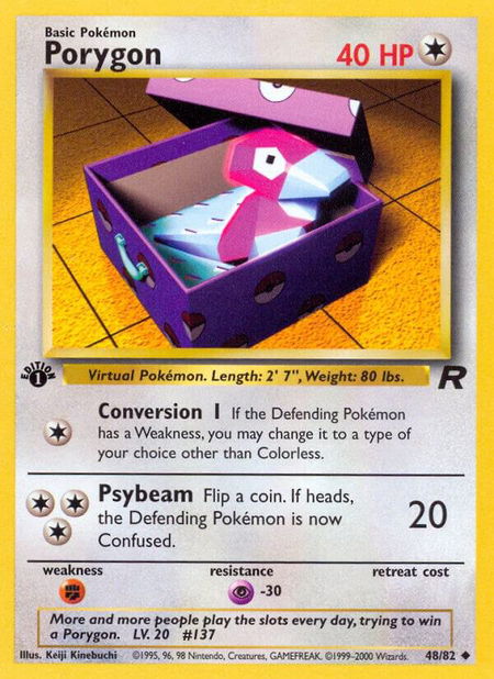 Porygon - Team Rocket Pokémon trading card