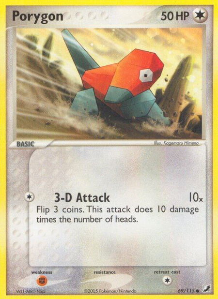 Porygon - Unseen Forces Pokémon trading card