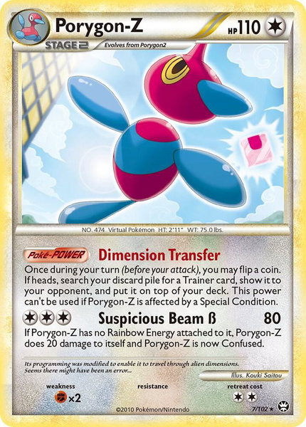 Porygon-Z trading card from Triumphant Porygon-Z - Triumphant Pokémon trading card