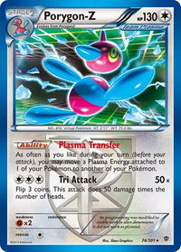 Porygon-Z (Team Plasma) - Plasma Blast (PLB) #74/101 - Holo Rare Pokémon Trading Card