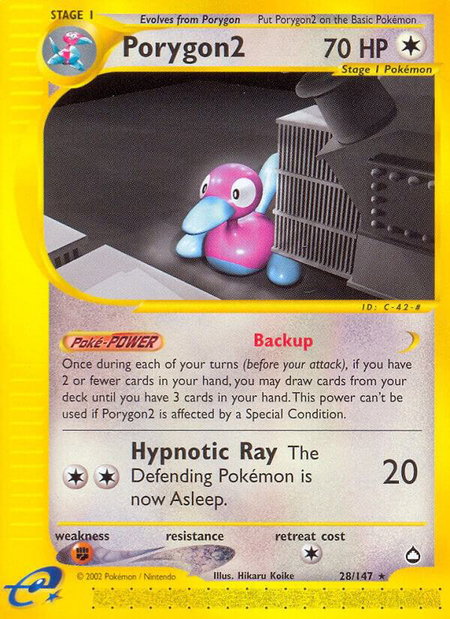 Porygon2 - Aquapolis Pokémon trading card