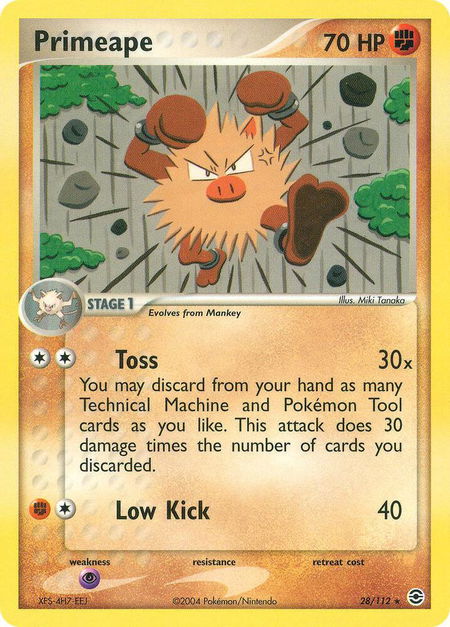 Primeape - FireRed & LeafGreen Pokémon trading card