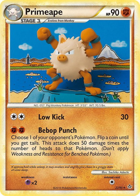 Primeape - Unleashed Pokémon trading card