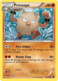 Primeape - Plasma Freeze (PLF) #60/116 - Common Pokémon Trading Card