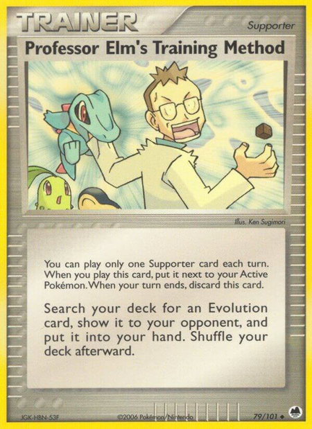 Professor Elm's Training Method - Dragon Frontiers Pokémon trading card
