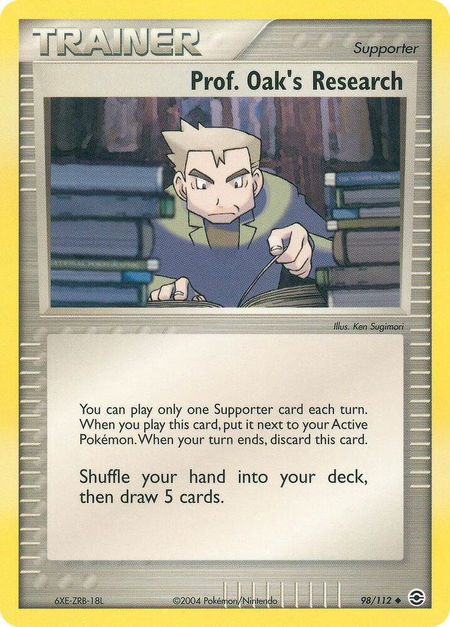Prof. Oak's Research - FireRed & LeafGreen Pokémon trading card