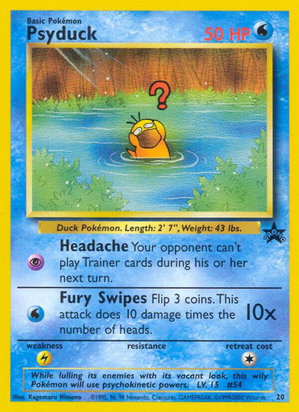 Psyduck trading card from WoTC Promo Psyduck - WoTC Promo Pokémon trading card