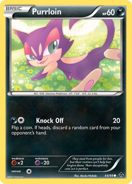 Purrloin - Emerging Powers Pokémon trading card