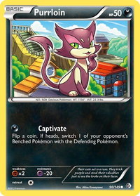 Purrloin - Boundaries Crossed (BCR) #90/149 - Common Pokémon Trading Card