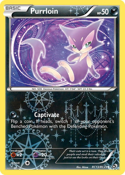 Purrloin trading card from Legendary Treasures: Radiant Collection Purrloin - Legendary Treasures: Radiant Collection Pokémon trading card