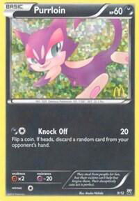 Purrloin - 9/12 - McDonald's Promos 2012  #009/012 - Rare Pokémon Trading Card