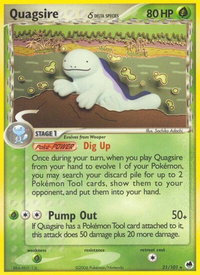 Quagsire (Delta Species) - Dragon Frontiers (DF) #21/101 - Rare Pokémon Trading Card
