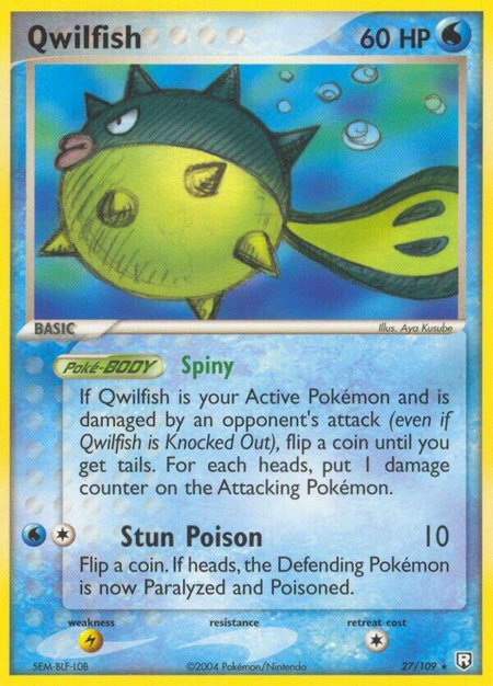Qwilfish - Team Rocket Returns Pokémon trading card