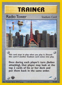 Radio Tower - Neo Destiny (N4) #095/105 - Rare Pokémon Trading Card