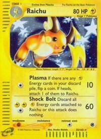 Raichu (25) - Expedition (EX) #025/165 - Holo Rare Pokémon Trading Card
