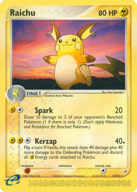 Raichu - Team Magma vs Team Aqua Pokémon trading card