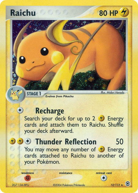 Raichu - FireRed & LeafGreen Pokémon trading card