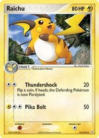 Raichu trading card from Holon Phantoms Raichu - Holon Phantoms Pokémon trading card