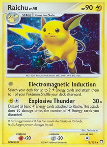 Raichu - Mysterious Treasures (MT) #15/123 - Holo Rare Pokémon Trading Card