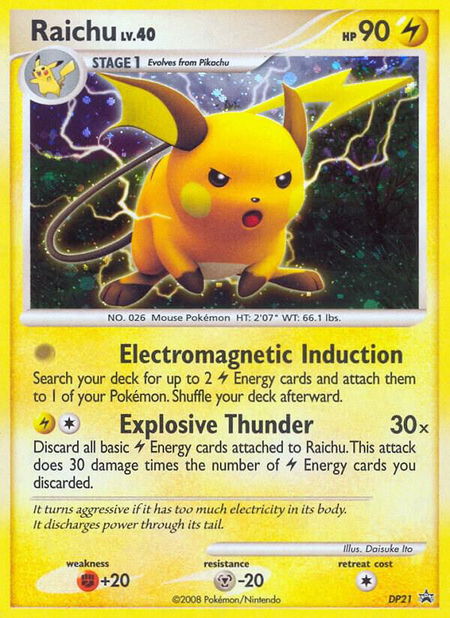 Raichu - DP21 - Diamond and Pearl Promos Pokémon trading card
