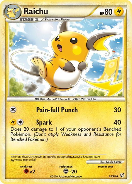 Raichu - Undaunted Pokémon trading card