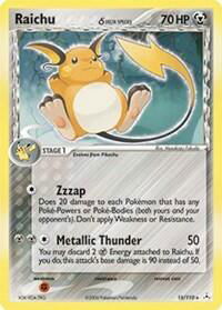 Raichu (Delta Species) - Holon Phantoms (HP) #15/110 - Holo Rare Pokémon Trading Card
