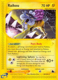 Raikou - Skyridge (SK) #028/144 - Rare Pokémon Trading Card