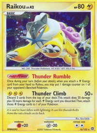 Raikou - Secret Wonders (SW) #16/132 - Holo Rare Pokémon Trading Card