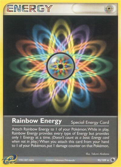 Rainbow Energy trading card from Ruby and Sapphire Rainbow Energy - Ruby and Sapphire Pokémon trading card